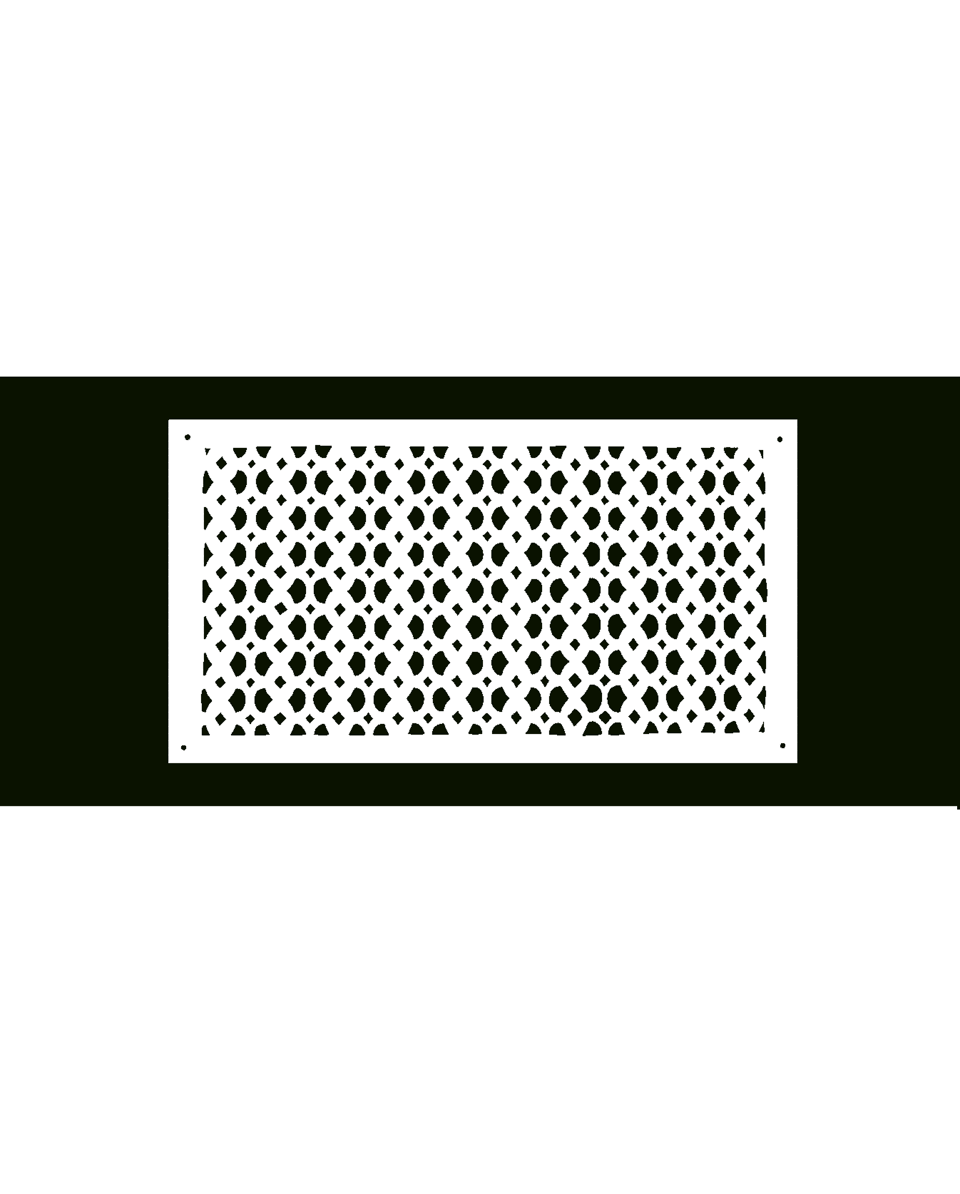 Air Return Grill 10″ X 24″ VR100 With Holes And Matching Screws Top Faceplate Size 12″ x 26″ HVAC Duct Cover Decorative Handcrafted High-Quality Metal – Cast Iron Powder Coated Re-Paintable For Walls, Ceilings, And Floors without Damper