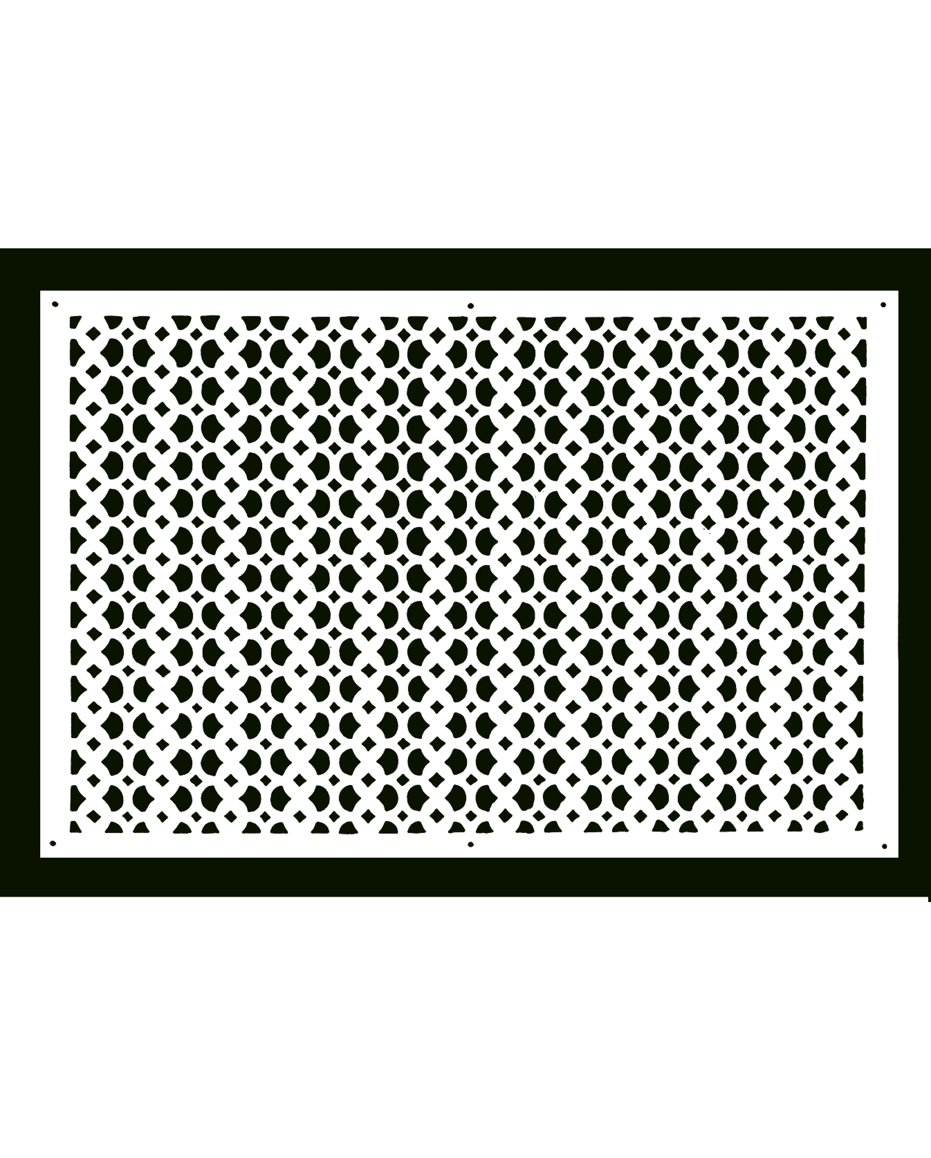 Air Return Grill 20″ X 30″ With Holes And Matching Screws Top Faceplate Size 21″ x 32″ HVAC Duct Cover Decorative Handcrafted High-Quality Metal – Cast Iron Powder Coated Re-Paintable For Walls, Ceilings, And Floors without Damper