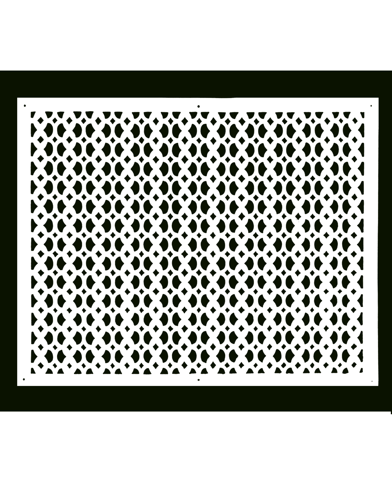 Air Return Grill 26″ X 30″ VR100 With Holes And Matching Screws Top Faceplate Size 27-1/2″ x 32″ HVAC Duct Cover Decorative Handcrafted High-Quality Metal – Cast Iron Powder Coated Re-Paintable For Walls, Ceilings, And Floors without Damper