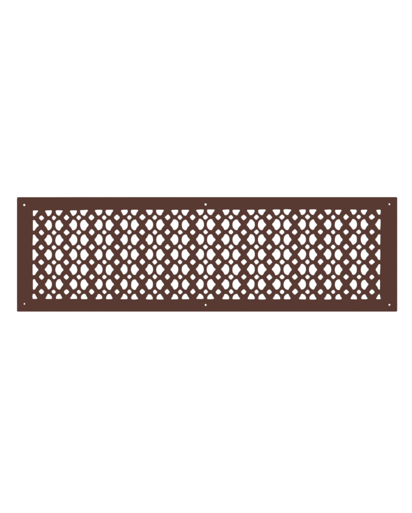 Air Return Grill 8″ X 30″ VR100 With Holes And Matching Screws Top Faceplate Size 10″ x 32″ HVAC Duct Cover Decorative Handcrafted High-Quality Metal – Cast Iron Powder Coated Re-Paintable For Walls, Ceilings, And Floors without Damper