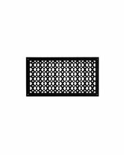 Air Return Grill 9″ X 20″ VR100 With Holes And Matching Screws Top Faceplate Size 11″ x 22-1/2″ HVAC Duct Cover Decorative Handcrafted High-Quality Metal – Cast Iron Powder Coated Re-Paintable For Walls, Ceilings, And Floors without Damper
