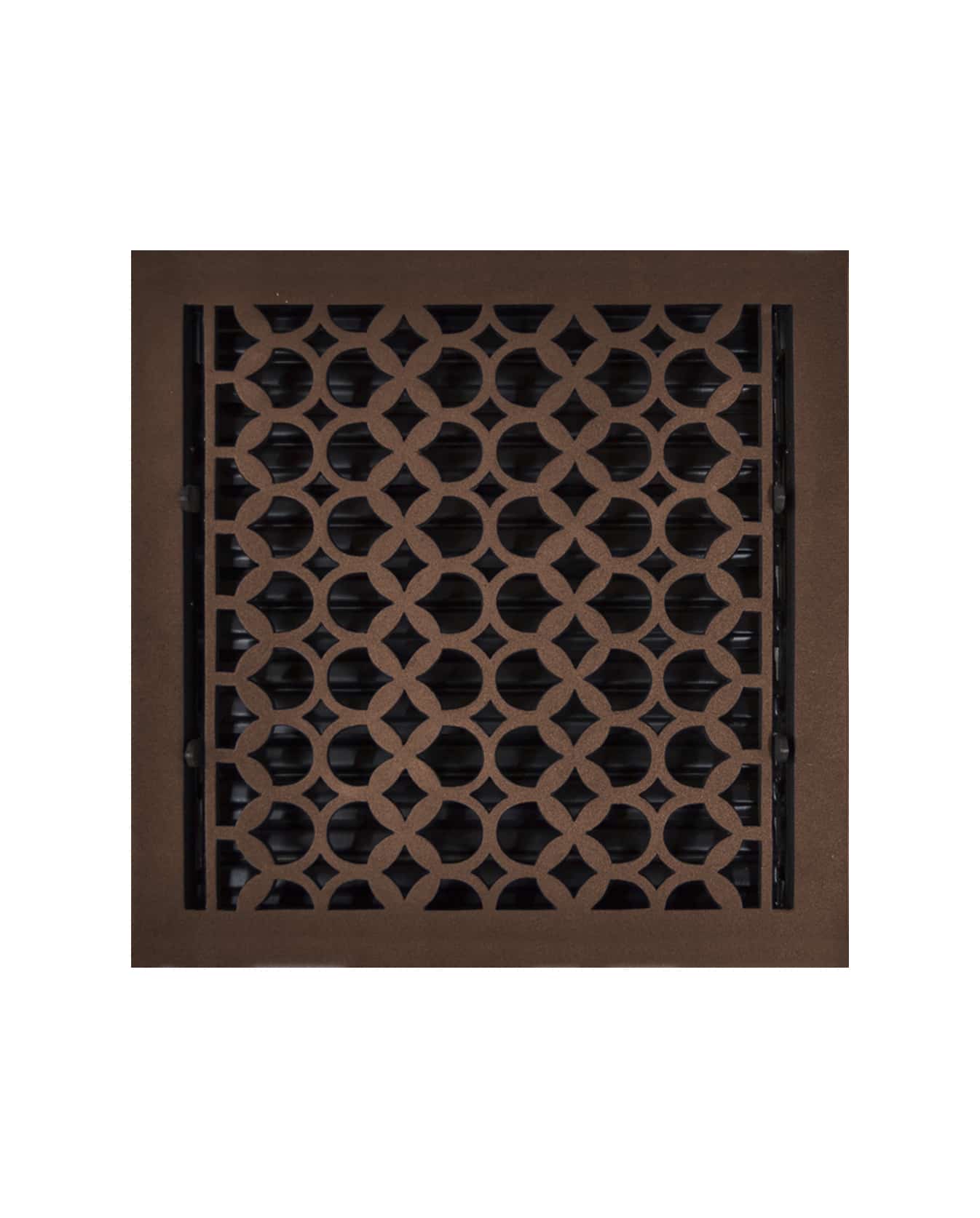 Cast Iron Floor Vent Cover / Register Size: 13″ x 13″ with Damper top faceplate outer size 14-1/2″ x 15-1/4″, thickness 5 mm, Premium Hand Made heavy-duty, durable, walkable – Powder coated Re-paintable for floors and walls-Tudor Mushroom Design (VR 100)