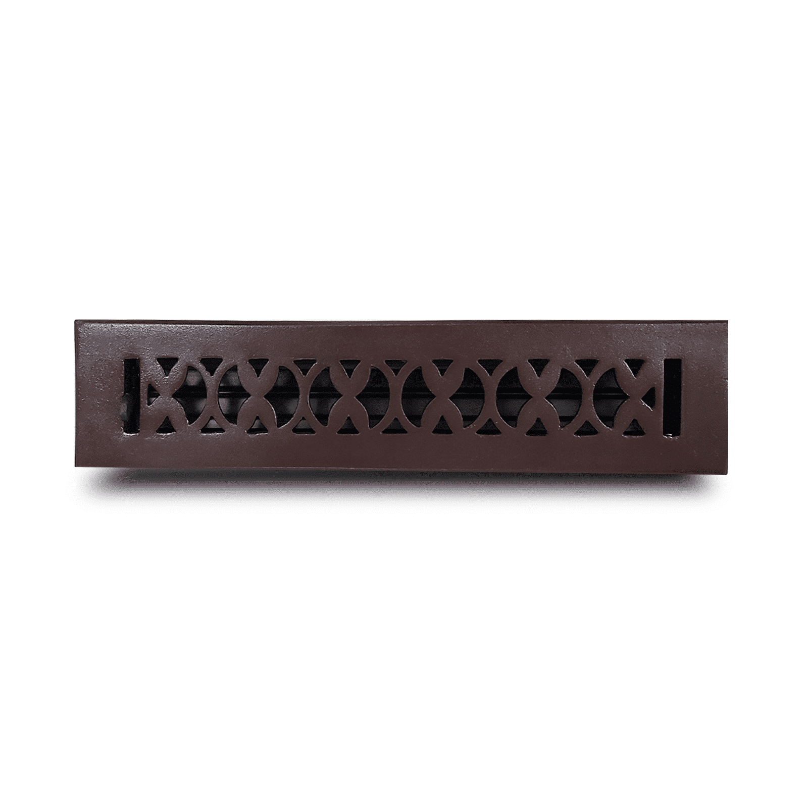 Cast Iron Floor Vent Cover / Register Size: 2″ x 14″ with Damper top faceplate outer size 4″ x 15-3/4″, thickness 5 mm, Premium Hand Made heavy-duty, durable, walkable – Powder coated Re-paintable for floors and walls-Tudor Mushroom Design (VR 100)