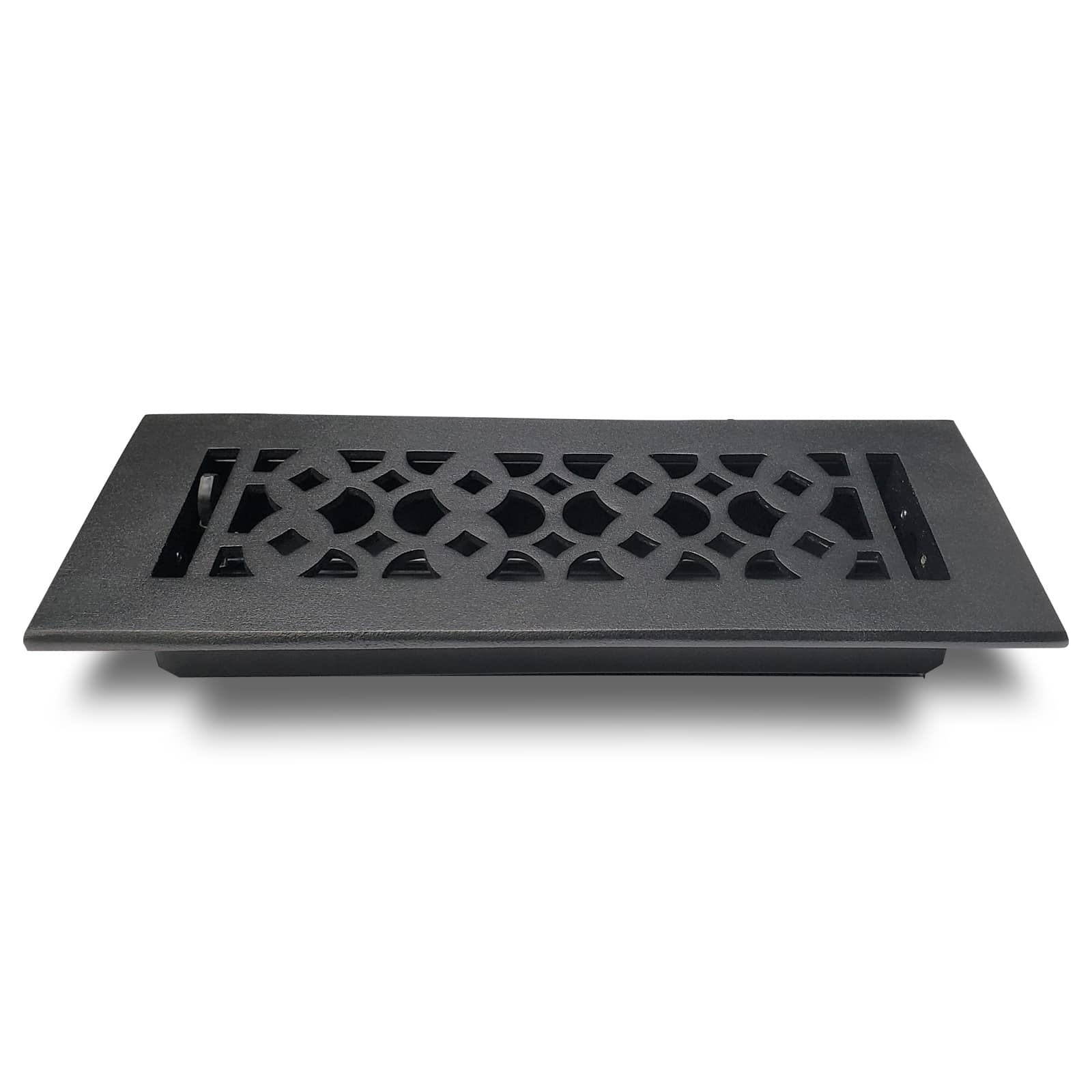 Cast Iron Floor Vent Cover / Register Size: 3″ x 10” with Damper top faceplate outer size 4-1/2″ X 11-13/16″, thickness 5 mm, Premium Hand Made heavy-duty, durable, walkable – Powder coated Re-paintable for floors and walls-Tudor Mushroom Design (VR 100)