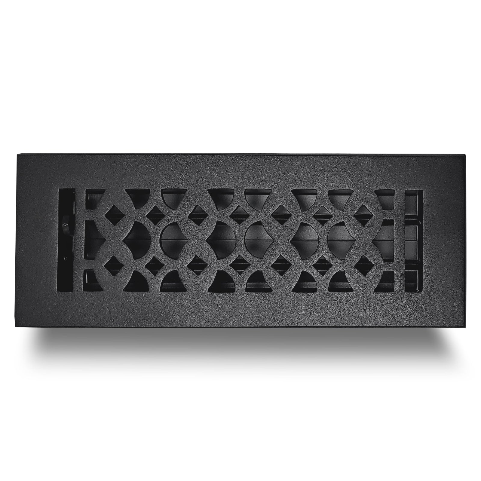 Cast Iron Floor Vent Cover / Register Size: 3″ x 10” with Damper top faceplate outer size 4-1/2″ X 11-13/16″, thickness 5 mm, Premium Hand Made heavy-duty, durable, walkable – Powder coated Re-paintable for floors and walls-Tudor Mushroom Design (VR 100)