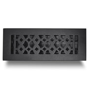Cast Iron Floor Vent Cover / Register Size: 3″ x 10” with Damper top faceplate outer size 4-1/2″ X 11-13/16″, thickness 5 mm, Premium Hand Made heavy-duty, durable, walkable – Powder coated Re-paintable for floors and walls-Tudor Mushroom Design (VR 100)