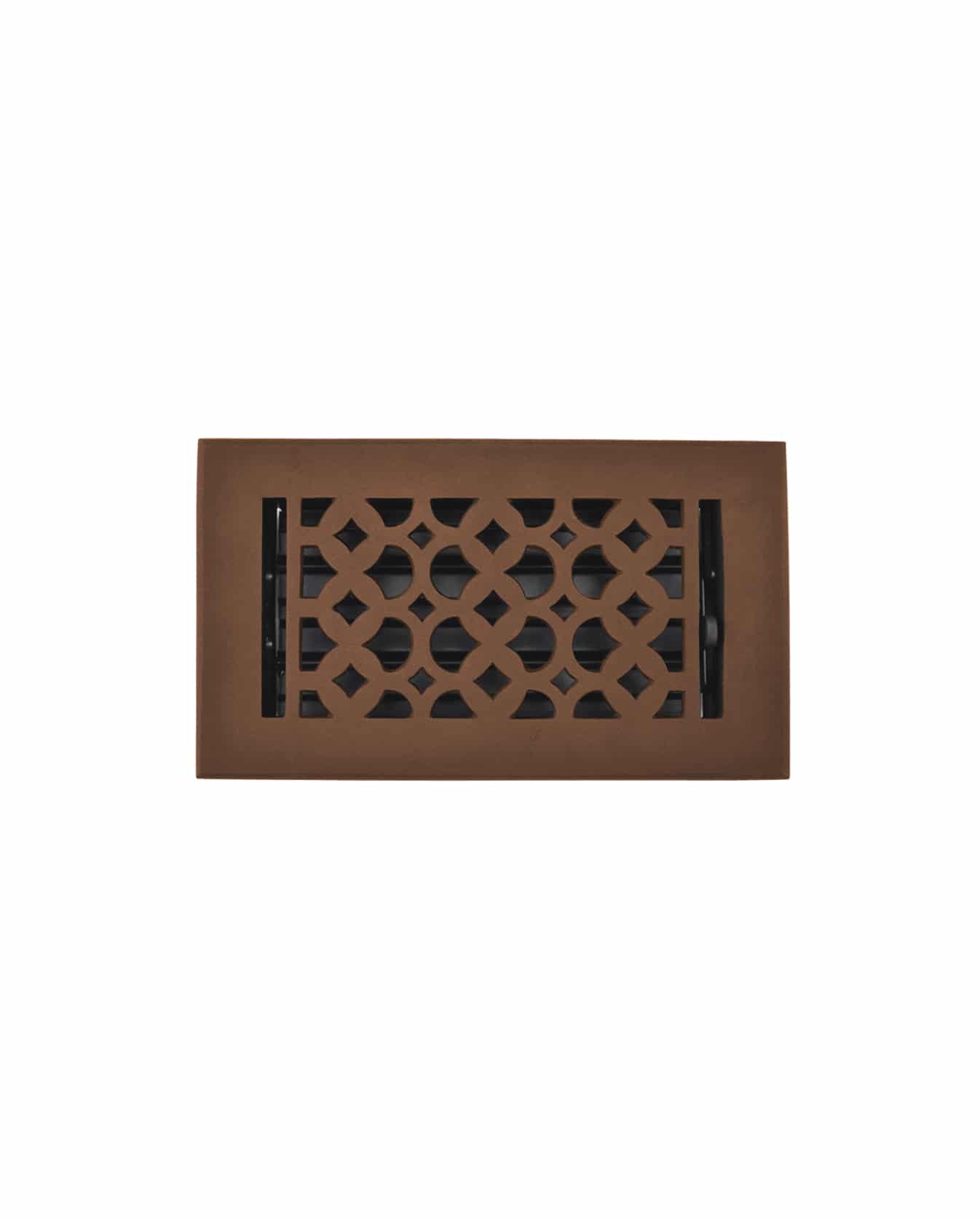 Cast Iron Floor Vent Cover / Register Size: 5" x 9" with Damper top faceplate outer size 7" x 11", thickness 5 mm, Premium Hand Made heavy-duty, durable, walkable - Powder coated Re-paintable for floors and walls - Elegant Tudor Mushroom Design (VR 100)