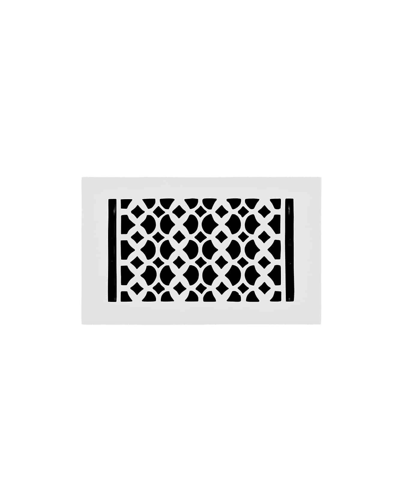 Cast Iron Floor Vent Cover / Register Size: 5" x 9" with Damper top faceplate outer size 7" x 11", thickness 5 mm, Premium Hand Made heavy-duty, durable, walkable - Powder coated Re-paintable for floors and walls - Elegant Tudor Mushroom Design (VR 100)