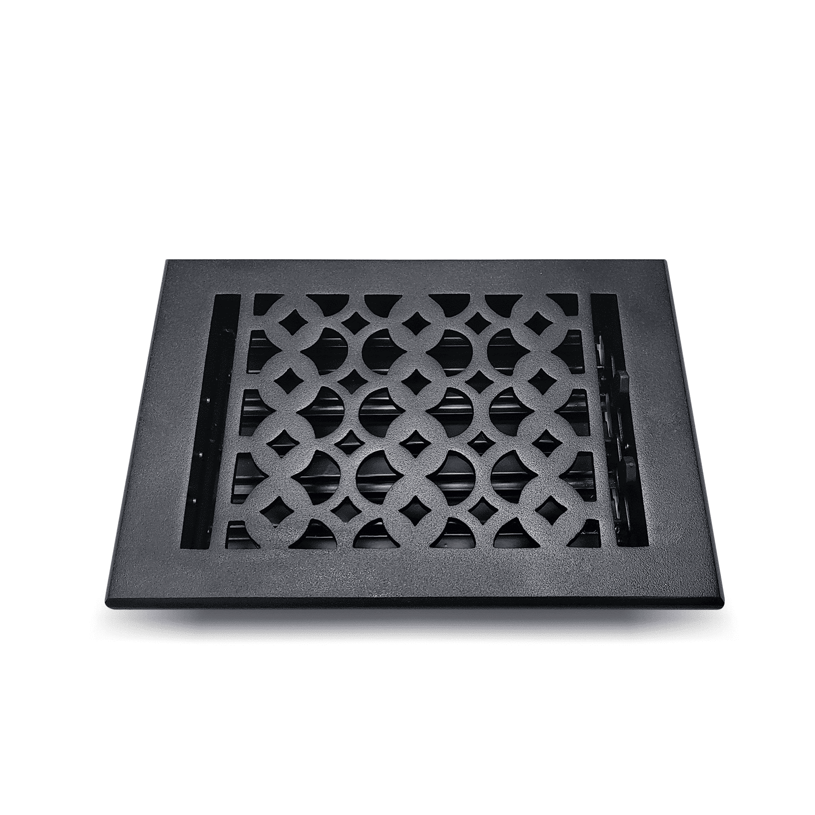 Cast Iron Floor Vent Cover / Register Size: 6″ x 8″ with Damper top faceplate outer size 7-1/4″ x 9-3/4″, thickness 5 mm, Premium Hand Made heavy-duty, durable, walkable – Powder coated Re-paintable for floors and walls-Tudor Mushroom Design (VR 100)