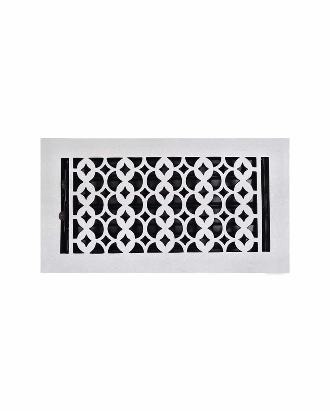 Cast Iron Floor Vent Cover / Register Size: 6″ x 12″ with Damper top faceplate outer size 7-1/4″ X 14″, thickness 5 mm, Premium Hand Made heavy-duty, durable, walkable – Powder coated Re-paintable for floors and walls-Tudor Mushroom Design (VR 100)