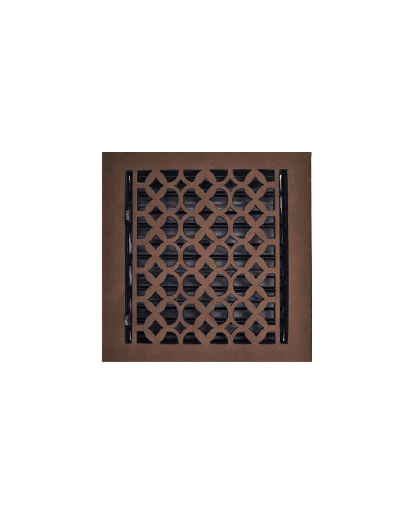 Cast Iron Floor Vent Cover / Register Size: 9″ x 9″ with Damper top faceplate outer size 10-1/2″ x 11-1/2″, thickness 5 mm, Premium Hand Made heavy-duty, durable, walkable – Powder coated Re-paintable for floors and walls-Tudor Mushroom Design (VR 100)