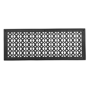 Air Return Grill 8″ x 24″ VR100 With Holes and Matching Screws Top Faceplate Size 10″ x 26-1/2″ HVAC Duct Cover Decorative Handcrafted High-Quality Metal – Cast Aluminum Powder Coated Re-Paintable For Walls, Ceilings, and Floors without Damper