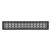Air Return Grill 3″ x 24″ VR100 With Holes and Matching Screws Top Faceplate Size 5″ x 26″ HVAC Duct Cover Decorative Handcrafted High-Quality Metal – Cast Aluminum Powder Coated Re-Paintable For Walls, Ceilings, and Floors without Damper