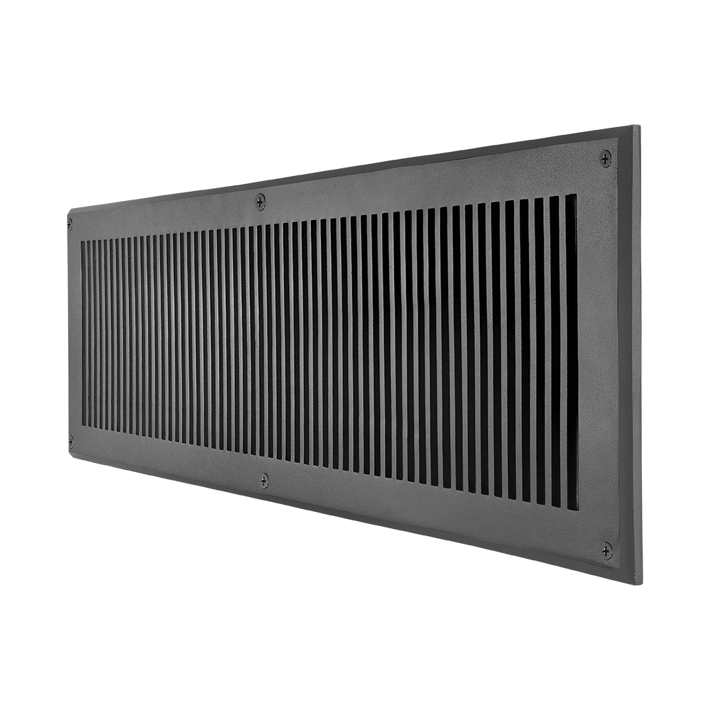 Air Return Grill 6″ x 30″ Top Faceplate Size 8″ x 32″ HVAC Duct Cover Decorative High-Quality Metal – Cast Aluminum Powder Coated Re-Paintable For Walls, Ceilings, and Floors Without Damper – Contemporary Design (VR 102)