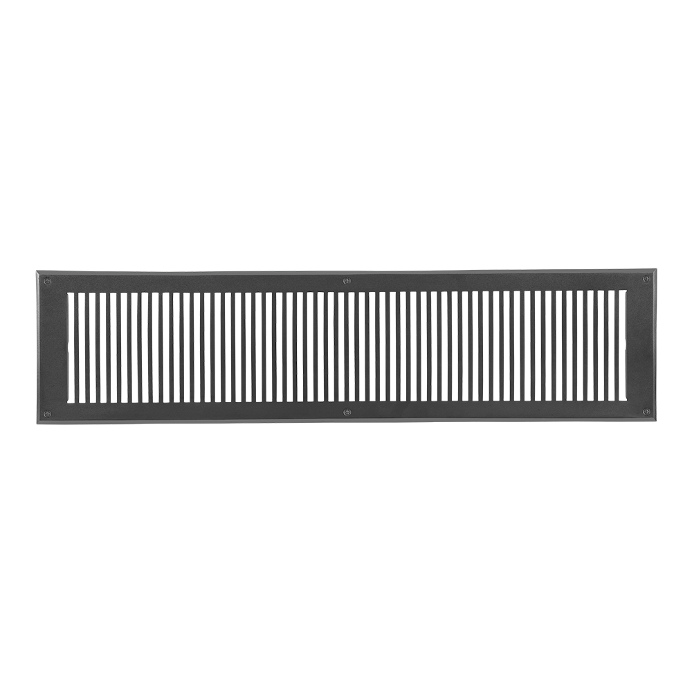 Air Return Grill 6″ x 30″ Top Faceplate Size 8″ x 32″ HVAC Duct Cover Decorative High-Quality Metal – Cast Aluminum Powder Coated Re-Paintable For Walls, Ceilings, and Floors Without Damper – Contemporary Design (VR 102)