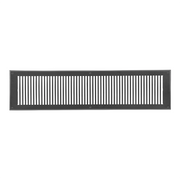 Air Return Grill 6″ x 30″ Top Faceplate Size 8″ x 32″ HVAC Duct Cover Decorative High-Quality Metal – Cast Aluminum Powder Coated Re-Paintable For Walls, Ceilings, and Floors Without Damper – Contemporary Design (VR 102)