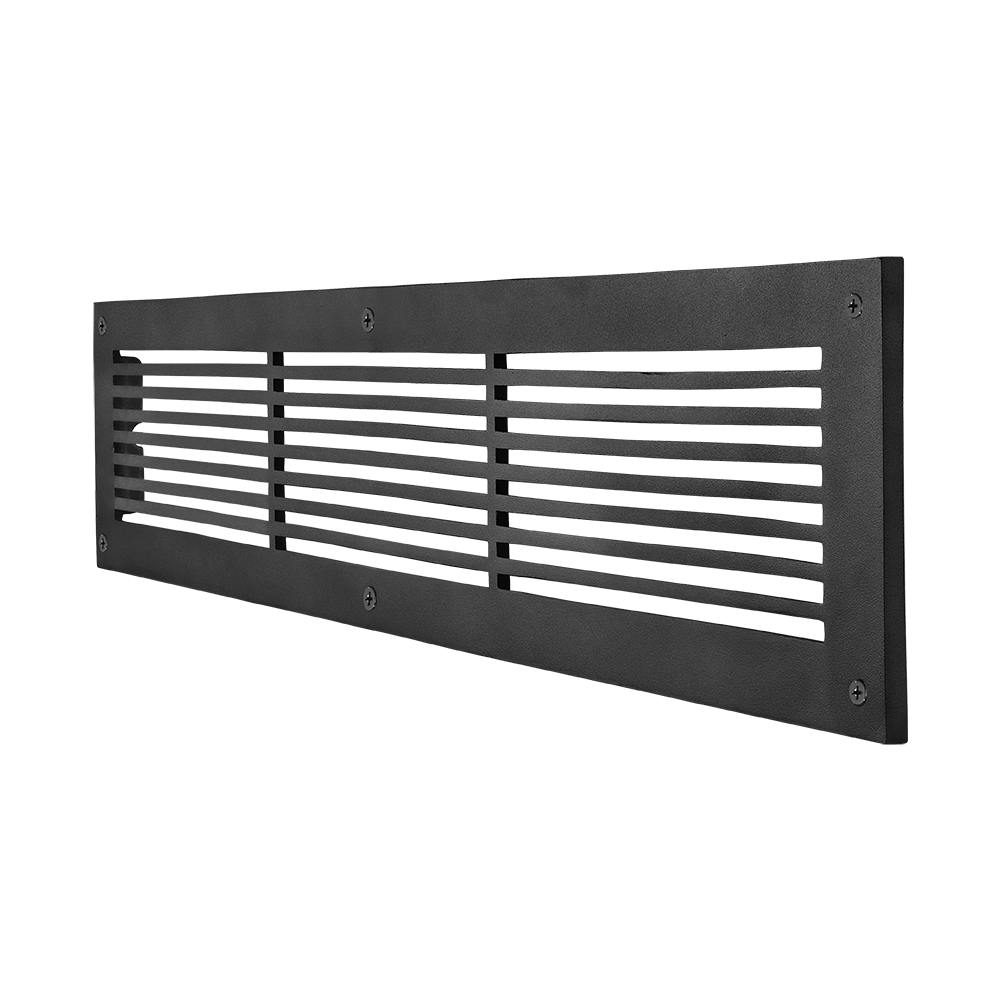 Air Return Grill 4″ x 30″ Top Faceplate Size 6″ x 32″ HVAC Duct Cover Decorative High-Quality Metal – Cast Aluminum Powder Coated Re-Paintable For Walls, Ceilings, and Floors Without Damper – Linear Design (VR 109)