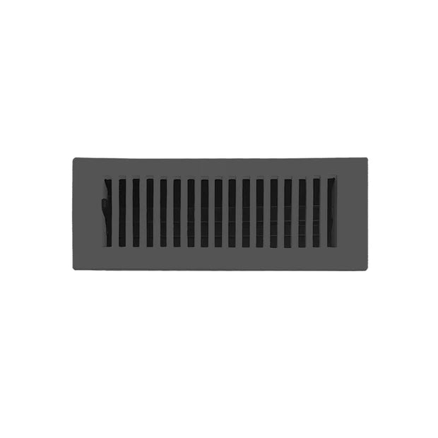3" x 10" Cast Aluminum Floor Register with Damper, Modern Decorative Vent Cover VR102