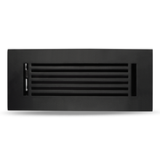 Floor Vent Cover / Register Size: 3” X 10” With Damper Top Faceplate Outer Size 12"x5", Thickness 5 Mm, High-Quality Metal – Cast Aluminum Powder Coated Re-Paintable For Floors, Walls, and Ceilings – Modern Linear Design (VR 109)