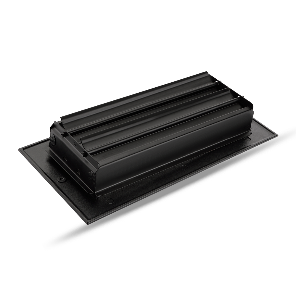 Floor Vent Cover / Register Size: 4” x 10” VR100 with Damper top faceplate outer size 6″ x 12″, thickness 5 mm, decorative high-quality metal – cast aluminum powder coated Re-paintable for floors, walls, and ceilings