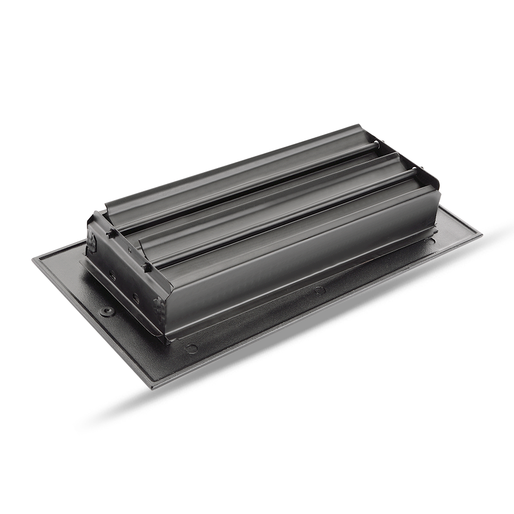 Floor Vent Cover / Register Size: 4” x 10” VR100 with Damper top faceplate outer size 6″ x 12″, thickness 5 mm, decorative high-quality metal – cast aluminum powder coated Re-paintable for floors, walls, and ceilings