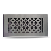 Floor Vent Cover / Register Size: 4” x 10” VR100 with Damper top faceplate outer size 6″ x 12″, thickness 5 mm, decorative high-quality metal – cast aluminum powder coated Re-paintable for floors, walls, and ceilings
