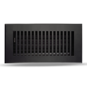 Floor Vent Cover / Register Size: 4” x 10” with Damper top faceplate outer size 6″ x 12″, thickness 5 mm, high-quality metal - cast aluminum powder coated Re-paintable for floors, walls, and ceilings - Modern and Contemporary Design (VR 102)