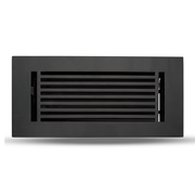 Floor Vent Cover / Register Size: 4” x 10” with Damper top faceplate outer size 6″ x 12”, thickness 5 mm, high-quality metal – cast aluminum powder coated Re-paintable for floors, walls, and ceilings – Modern Linear Design (VR 109)