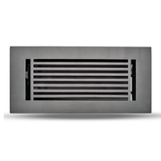 Floor Vent Cover / Register Size: 4” x 10” with Damper top faceplate outer size 6″ x 12”, thickness 5 mm, high-quality metal – cast aluminum powder coated Re-paintable for floors, walls, and ceilings – Modern Linear Design (VR 109)