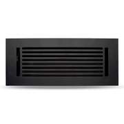 Floor Vent Cover / Register Size: 4” x 12” VR109 with Damper top faceplate outer size 6″ x 14”, thickness 5 mm, high-quality metal – cast aluminum powder coated Re-paintable for floors, walls, and ceilings