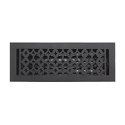 Floor Vent Cover / Register Size: 4” x 14” VR100 with Damper top faceplate outer size 5-1/2″ x 15-1/2″, thickness 5 mm, decorative handcrafted high-quality metal – cast aluminum powder coated Re-paintable for floors, walls, and ceilings