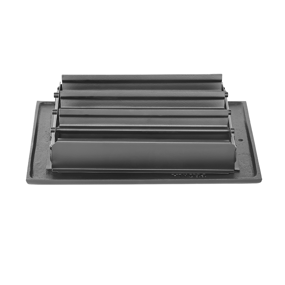 Floor Vent Cover / Register Size: 4” x 8” VR100 with Damper top faceplate outer size 5-1/2″ X 8-3/4″, thickness 5 mm, decorative handcrafted high-quality metal – cast aluminum powder coated Re-paintable for floors, walls, and ceilings