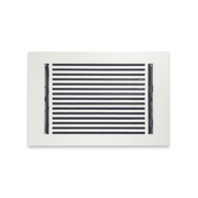 Floor Vent Cover / Register Size: 6” x 10” with Damper top faceplate outer size 8″ x 12”, thickness 5 mm, high-quality metal - cast aluminum white powder coated Re-paintable for floors, walls, and ceilings - Modern Linear  Design (VR 109)