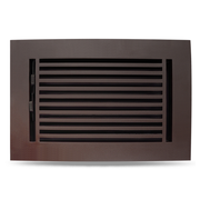 Floor Vent Cover / Register Size: 6” x 12” with Damper top faceplate outer size 8″ x 14”, thickness 5 mm, high-quality metal - cast aluminum brown powder coated Re-paintable for floors, walls, and ceilings - Modern Linear  Design (VR 109)