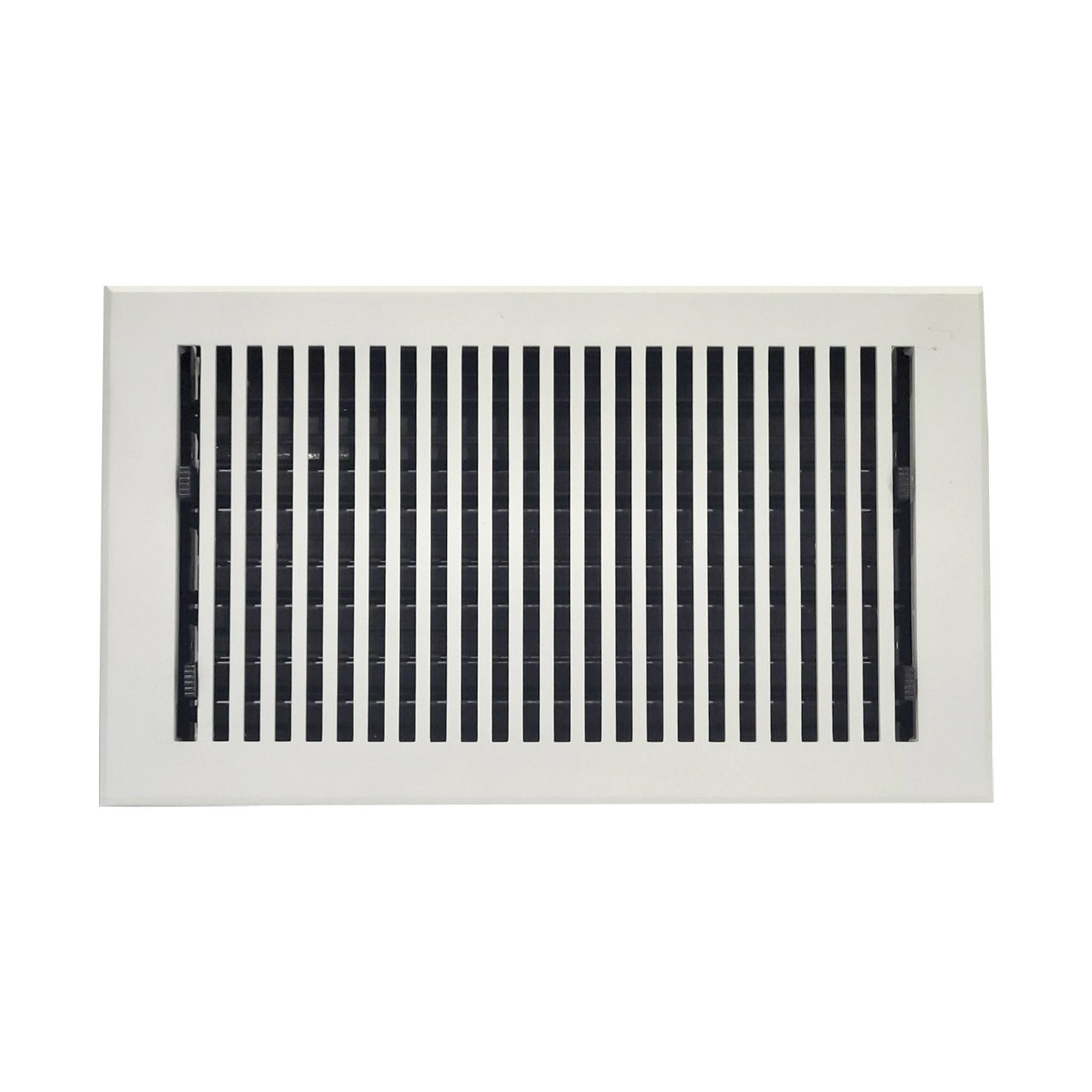 Floor Vent Cover / Register Size: 8” x 14” with Damper top faceplate outer size 10″ x 16″, thickness 5 mm, high-quality metal - cast aluminum powder coated Re-paintable for floors, walls, and ceilings - Modern and Contemporary Design (VR 102)