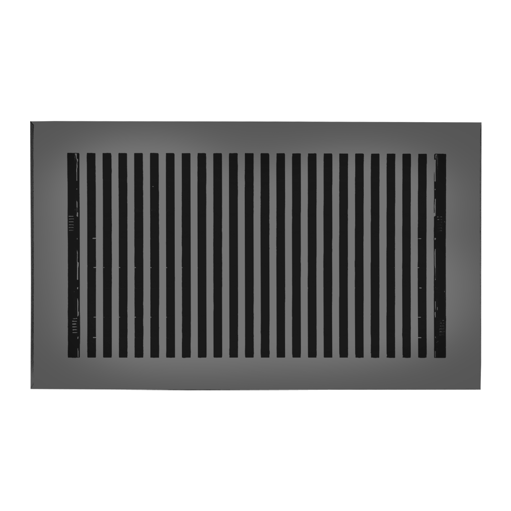 Floor Vent Cover / Register Size: 8” x 14” with Damper top faceplate outer size 10″ x 16″, thickness 5 mm, high-quality metal - cast aluminum powder coated Re-paintable for floors, walls, and ceilings - Modern and Contemporary Design (VR 102)