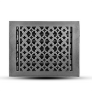 Floor Vent Cover / Register Size: 8” x 10” VR100 with Damper top faceplate outer size 9-1/4″ X 11-3/4″, thickness 5 mm, decorative handcrafted high-quality metal – cast aluminum powder coated Re-paintable for floors, walls, and ceilings