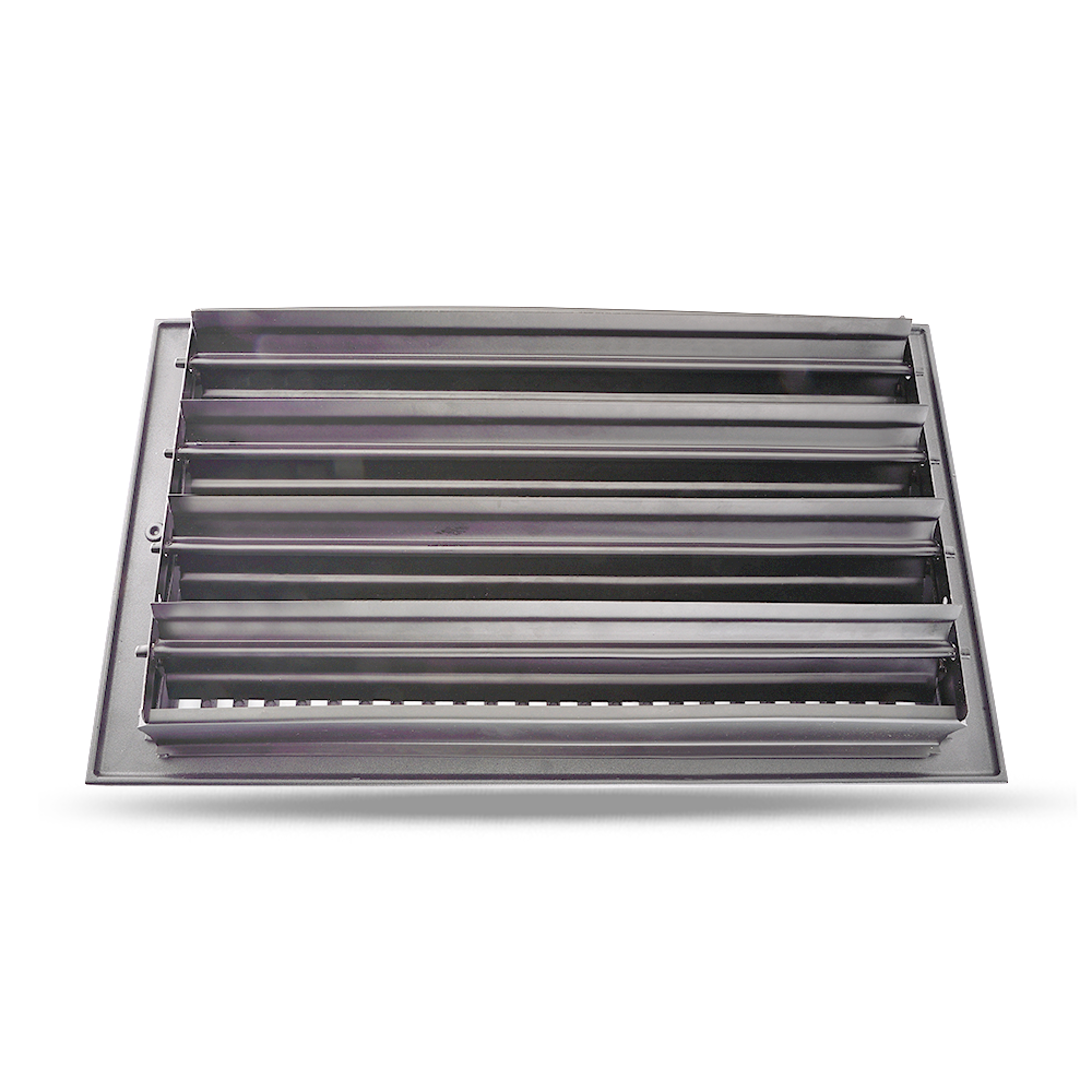 Floor Vent Cover / Register Size: 8” x 14” with Damper top faceplate outer size 10″ x 16″, thickness 5 mm, high-quality metal - cast aluminum powder coated Re-paintable for floors, walls, and ceilings - Modern and Contemporary Design (VR 102)