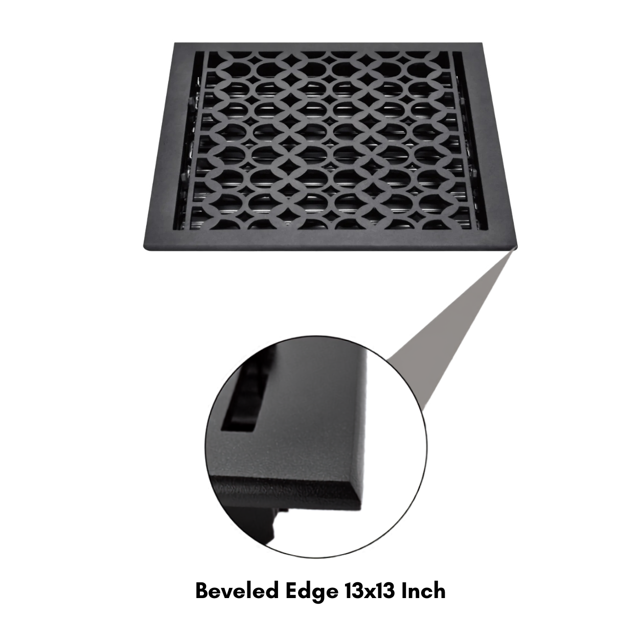 Beveled edge of VR100 zoom in of edges
