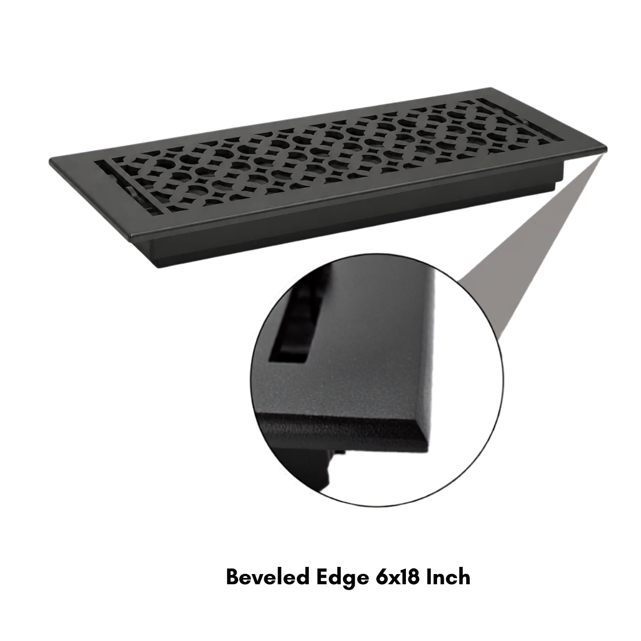 Beveled edge of VR100 zoom in of edges