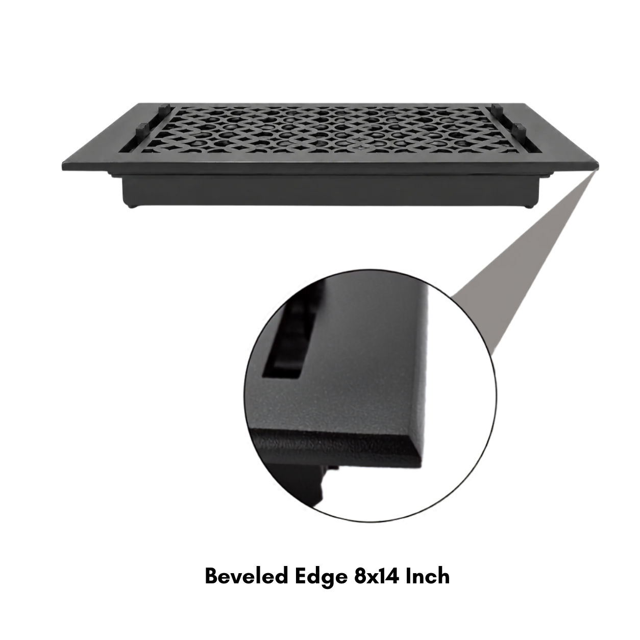 Beveled edge of VR100 zoom in of edges
