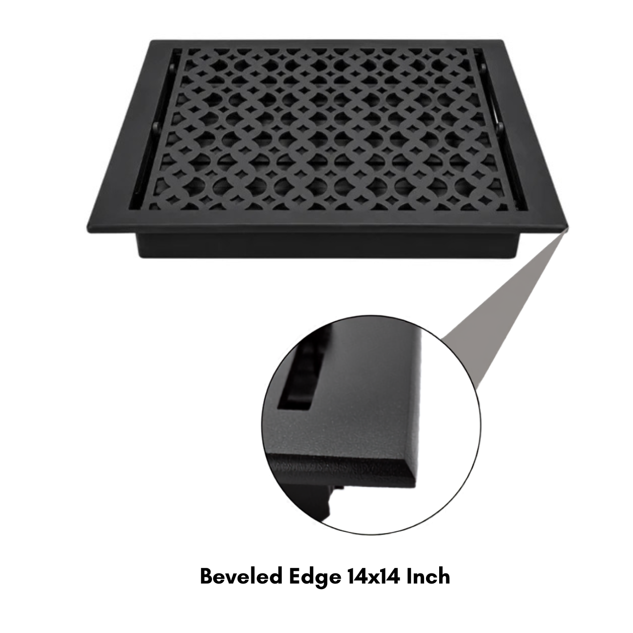 Beveled edge of VR100 zoom in of edges
