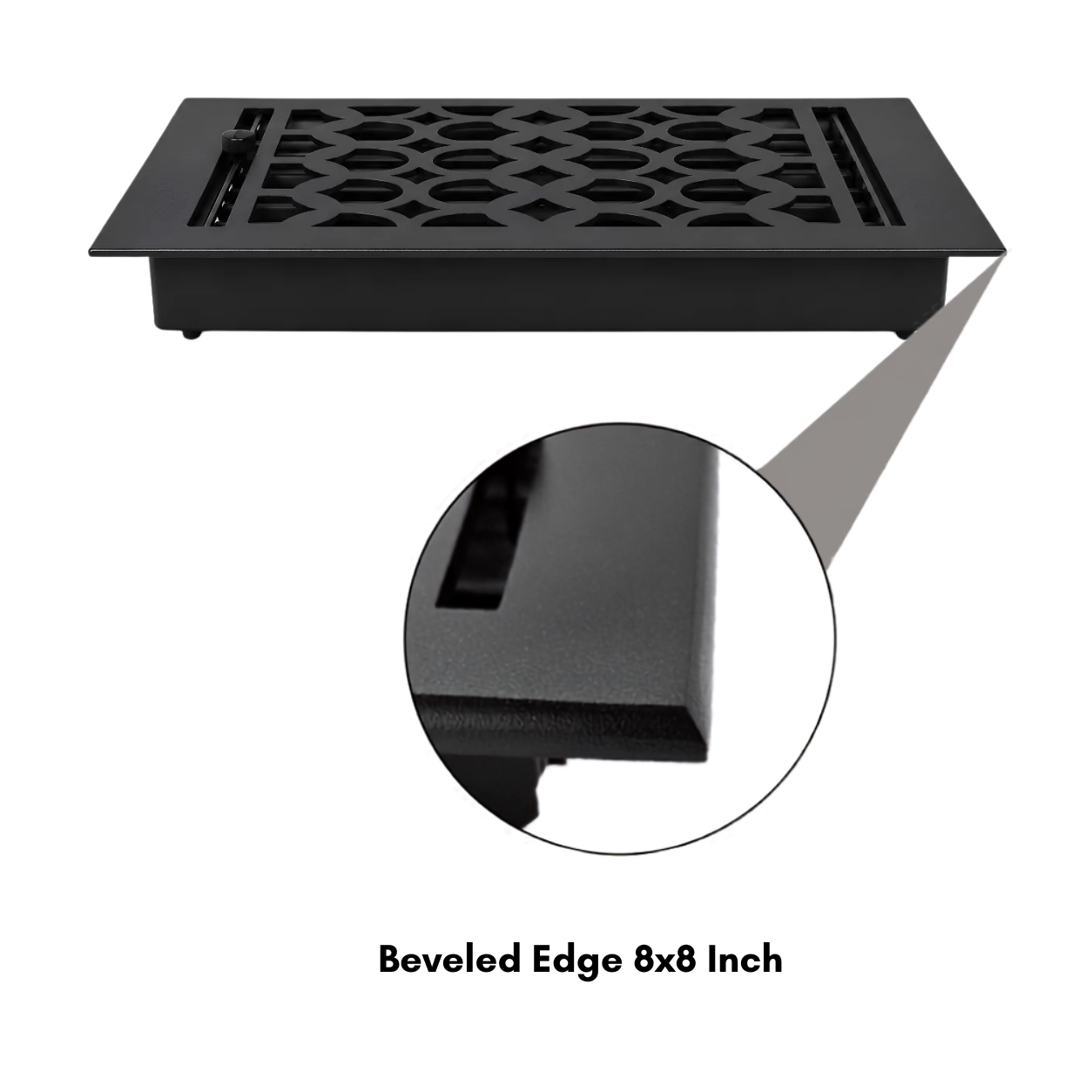 Beveled edge of VR100 zoom in of edges