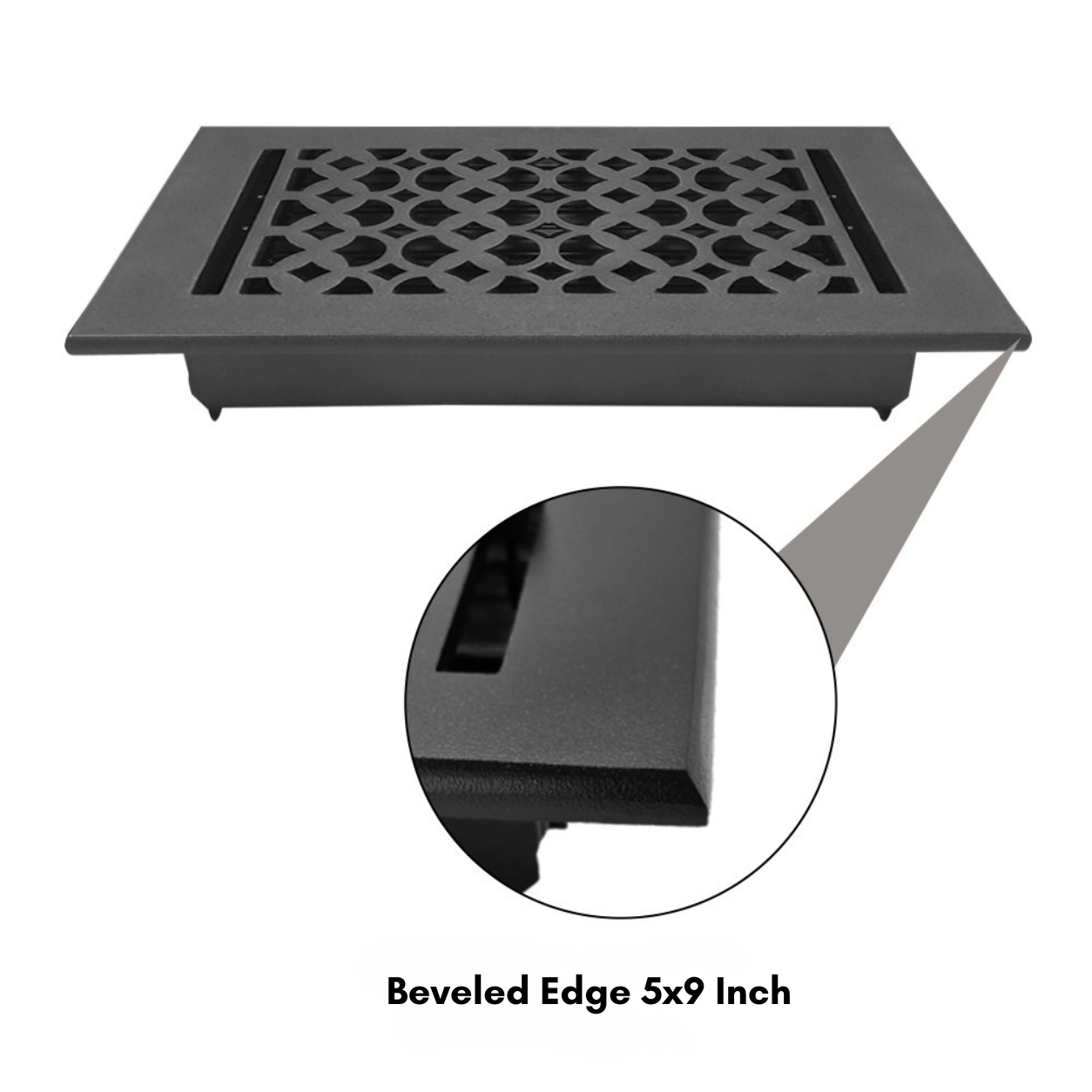 Beveled edge of VR100 zoom in of edges
