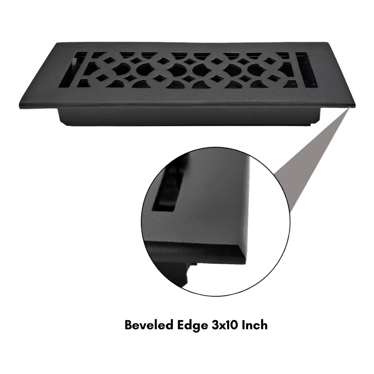 Beveled edge of VR100 zoom in of edges
