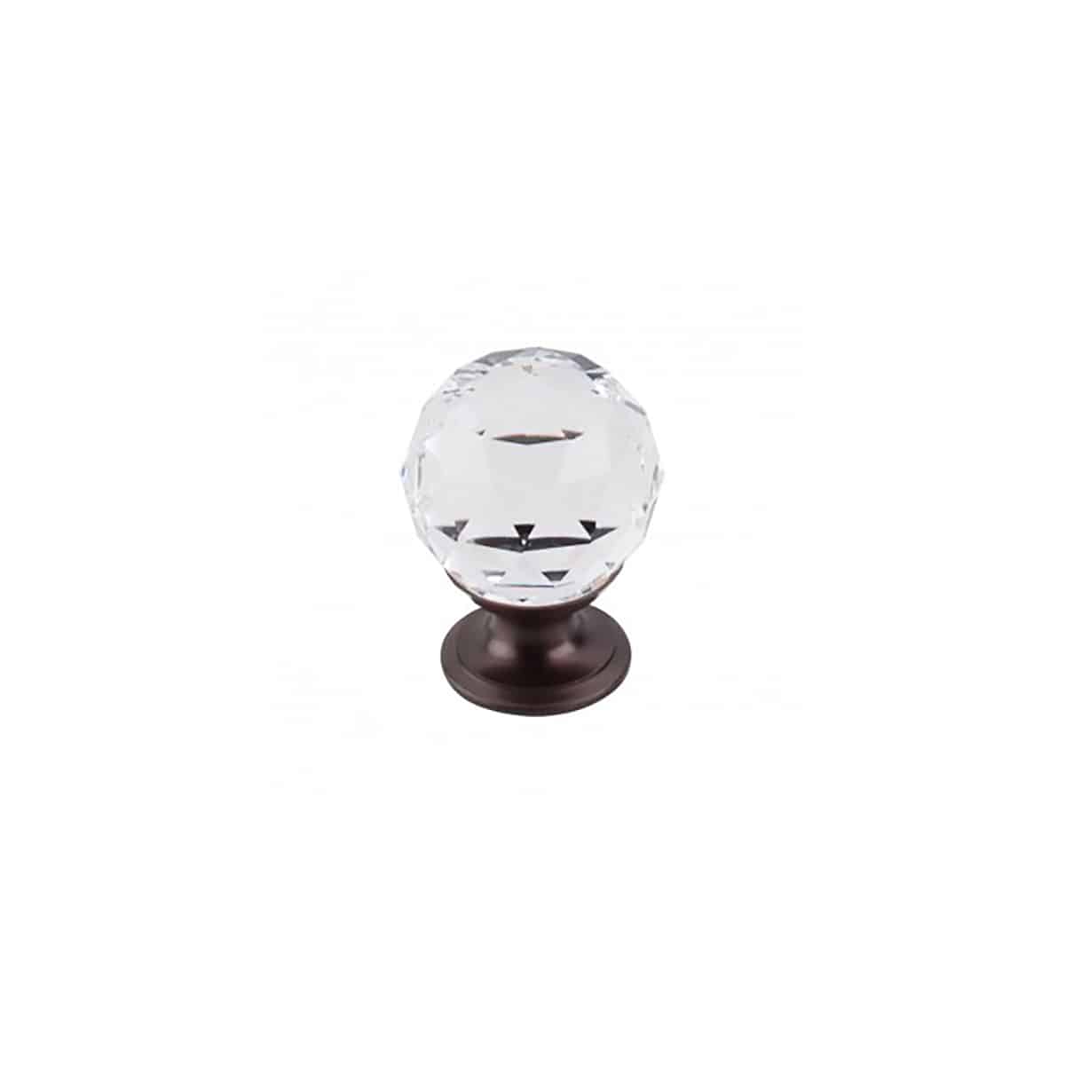 Bouton en cristal transparent 1-1/8 po