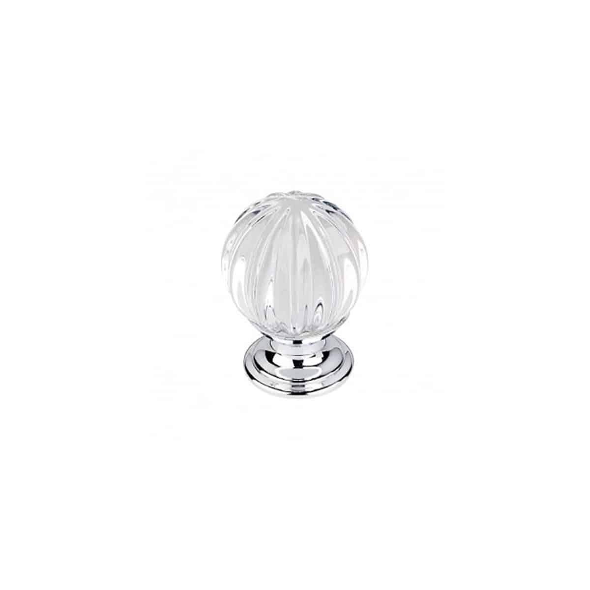 Clear Melon Crystal Knob 1-1/8 Inch
