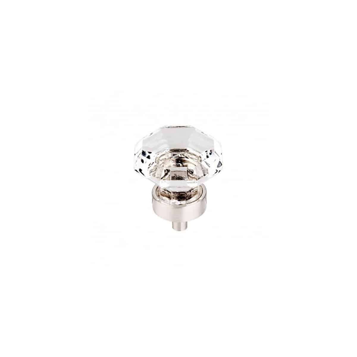 Clear Octagon Crystal Knob 1-3/8 Inch