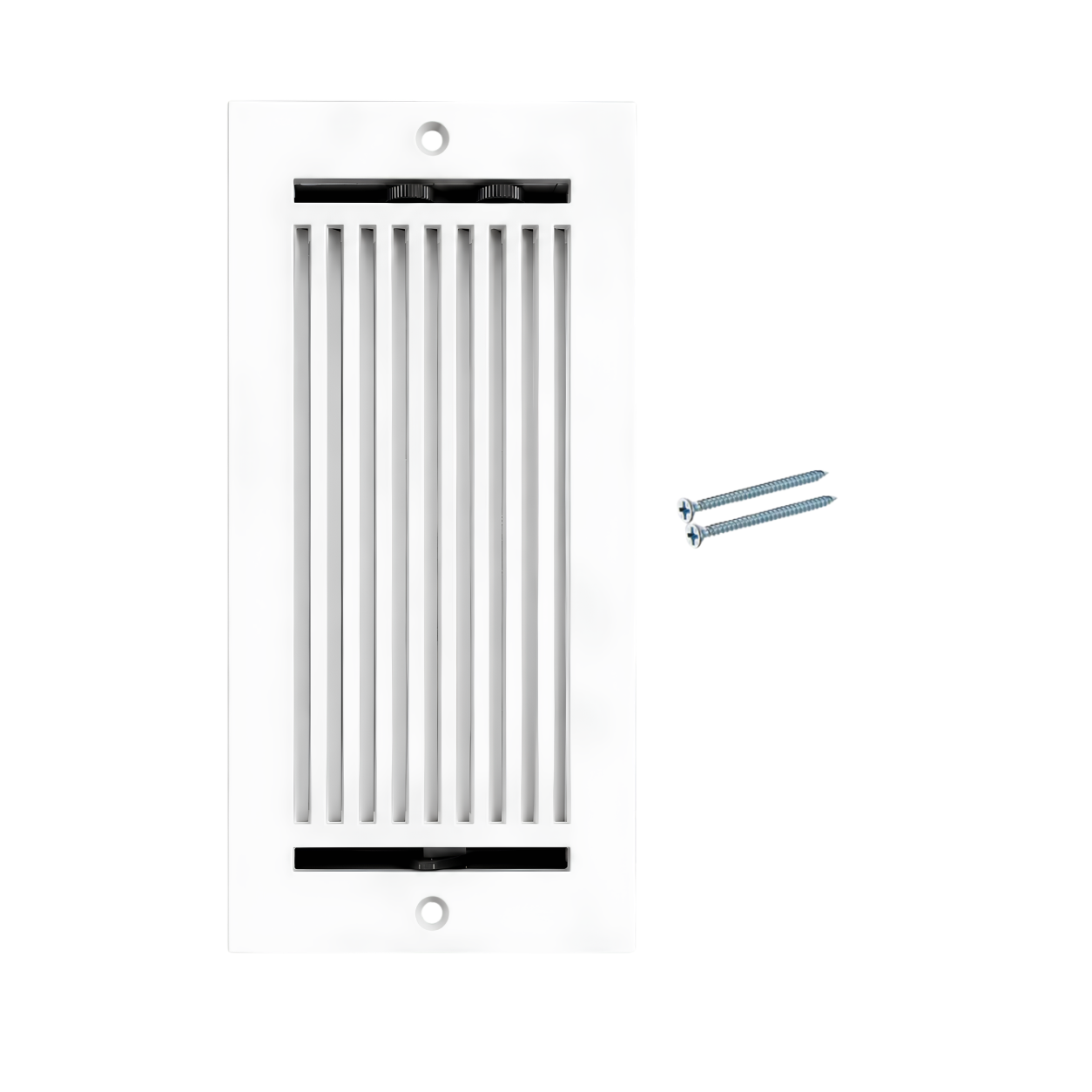 Set of metal rods with a packaging label on a white background