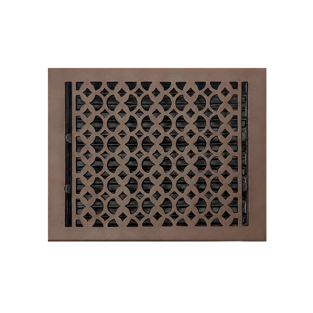 Cast Iron Floor Register 10" x 12” with Damper, Tudor Mushroom Design Vent Cover VR100